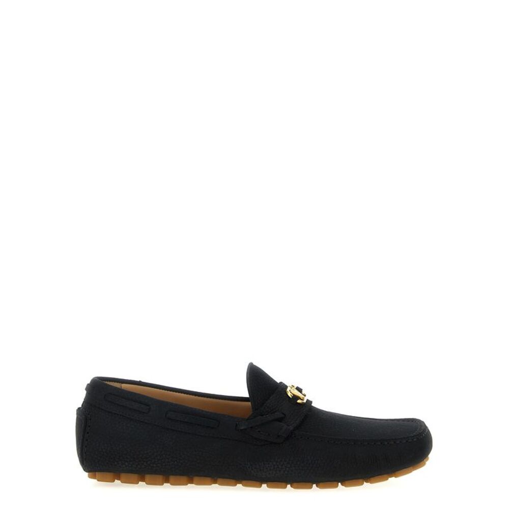 Valentino Garavani Black Calfskin Slip-On Men's Loafers